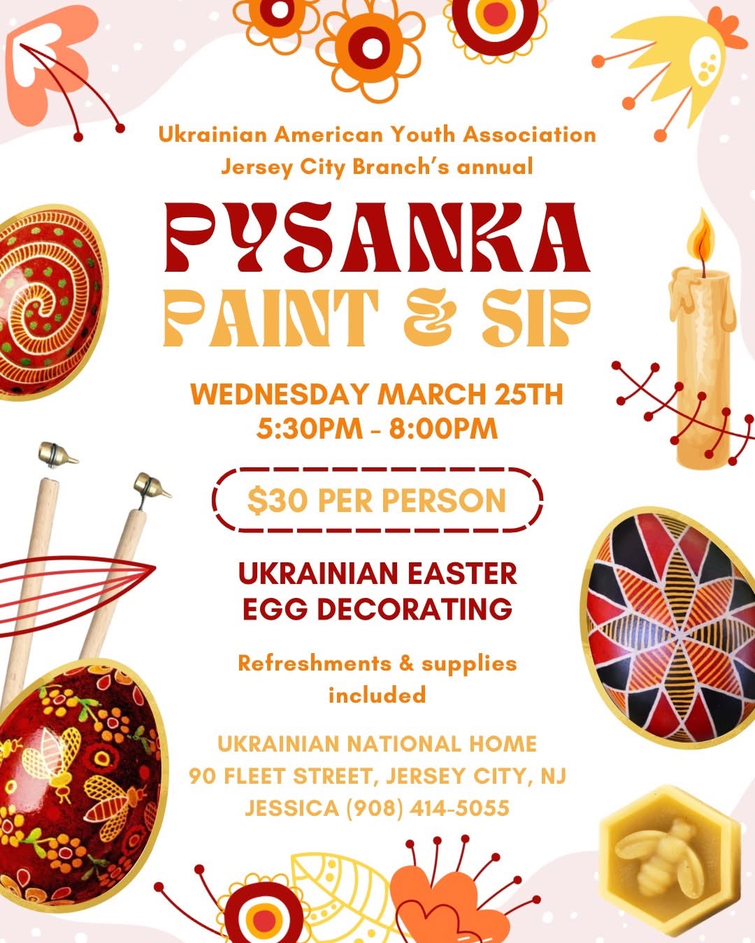 Pysanka Paint & Sip at Ukrainian National Home Pysanka Paint & Sip at Ukrainian National Home - Events - www.sharvarok.com