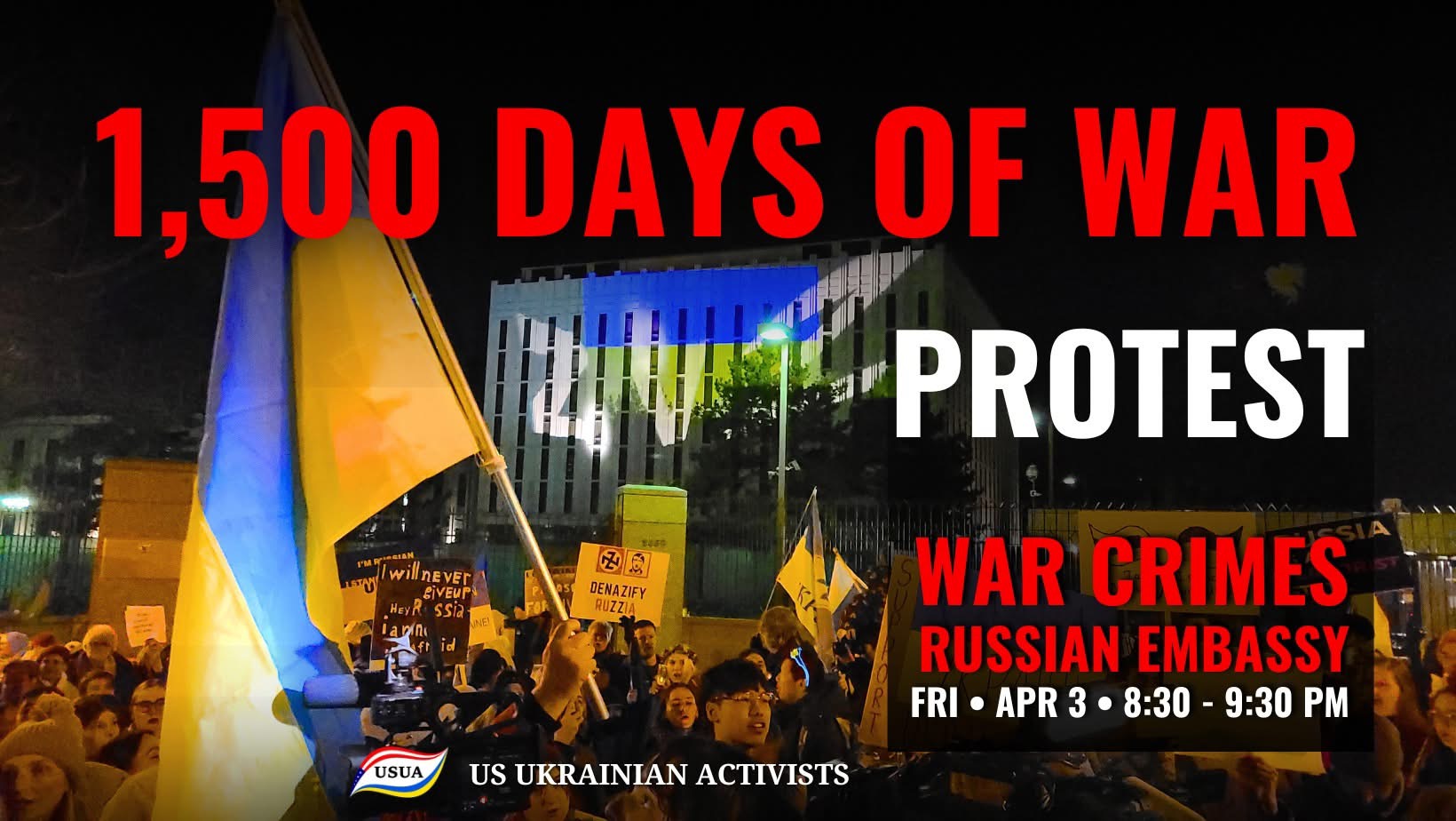 Protest: 1,500 Days of Full-Scale War Against Ukraine Protest: 1,500 Days of Full-Scale War Against Ukraine - Events - www.sharvarok.com