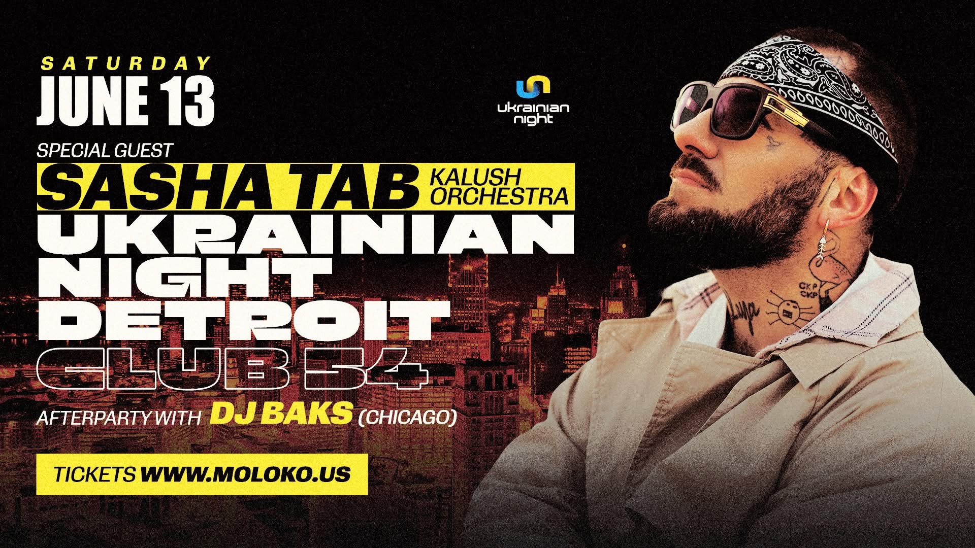 Ukrainian Night Detroit with Sasha Tab & DJ Baks Ukrainian Night Detroit with Sasha Tab & DJ Baks - Events - www.sharvarok.com