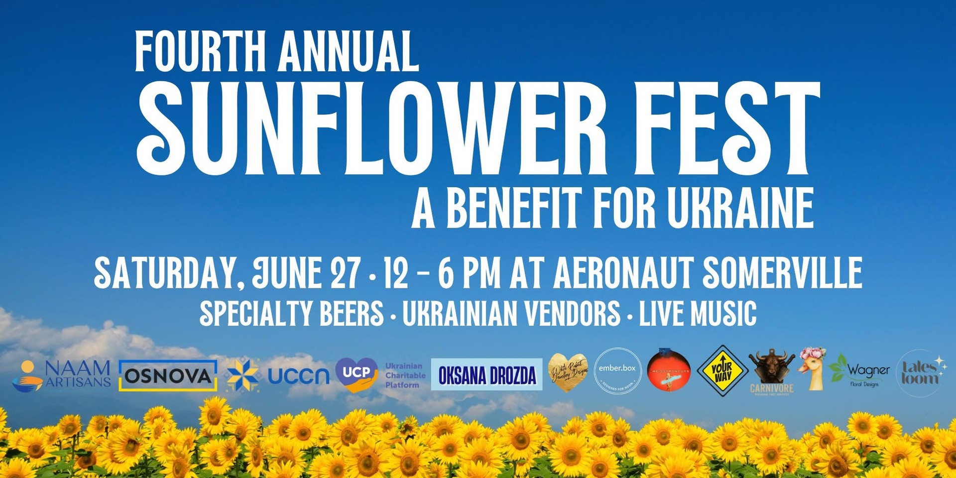 Sunflower Fest Benefit for Ukraine at Aeronaut Sunflower Fest Benefit for Ukraine at Aeronaut - Events - www.sharvarok.com