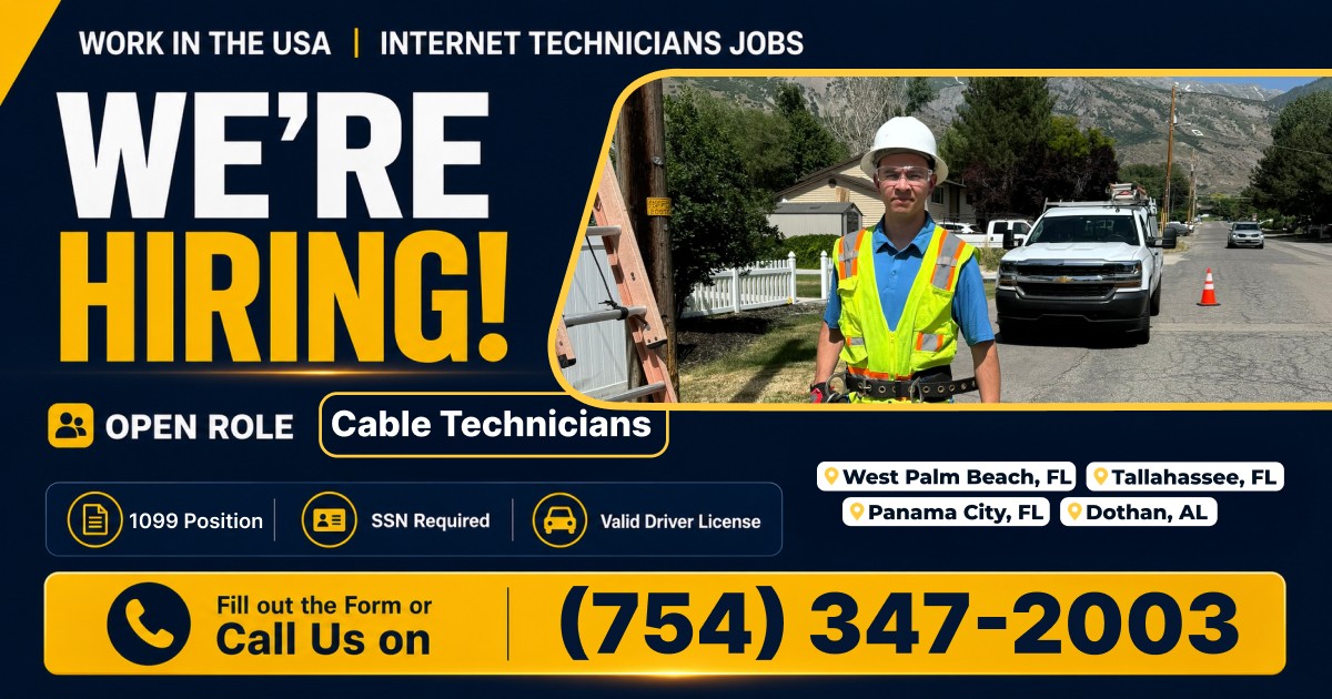 Cable Technician Cable Technician - Job Opportunity - www.sharvarok.com