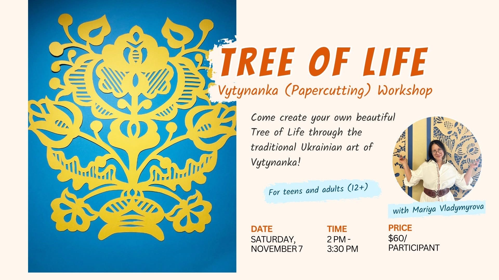 Tree of Life Papercutting Workshop with Mariya Vlodymyrova Tree of Life Papercutting Workshop with Mariya Vlodymyrova - Events - www.sharvarok.com
